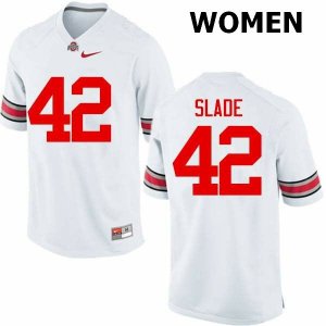 Women's Ohio State Buckeyes #42 Darius Slade White Nike NCAA College Football Jersey Winter EXA2044GD